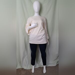 Banana Republic Cream Bell Sleeve Top
